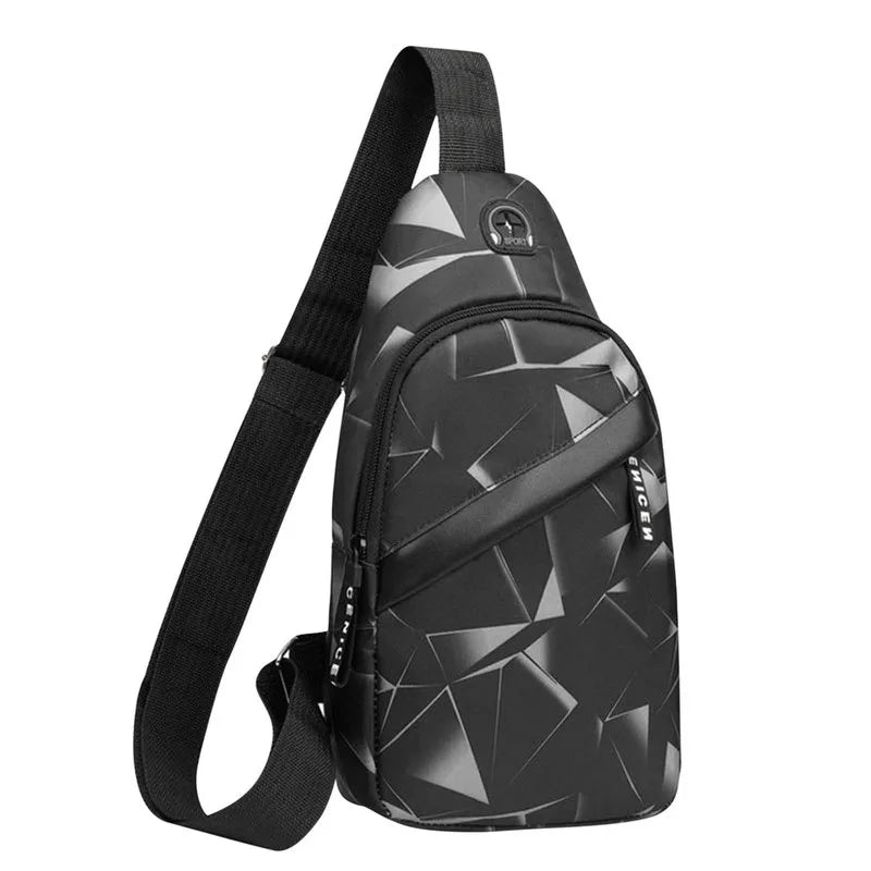 Men's Shoulder Crossbody Bag Short Travel Messenger Chest Bag