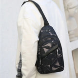 Men's Shoulder Crossbody Bag Short Travel Messenger Chest Bag