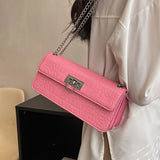 Solid Ladies Shoulder Crossbody Bag Chain Handbags