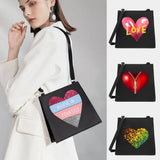 Love Series Shoulder Crossbody Bag Small Square Commute Tote Messenger