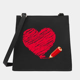 Love Series Shoulder Crossbody Bag Small Square Commute Tote Messenger