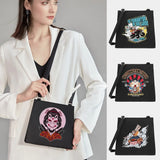 Women Small Square Mask Pattern Shoulder Crossbody Bag