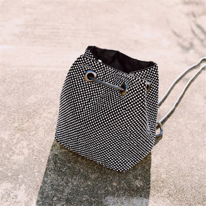 Satin Diamond Shoulder Handbag for Wedding Party