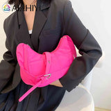 Quilted Nylon Shoulder Messenger Bag for Ladies Girl
