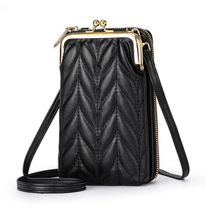 Mini PU Leather Clutch Ladies Purse Handbag
