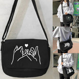 Harajuku Canvas Crossbody Bag Women Japanese Diagonal Pouch Student Envelope Bag