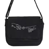 Harajuku Canvas Crossbody Bag Women Japanese Diagonal Pouch Student Envelope Bag
