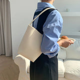 Shoulder Side Bucket Bags Autumn Trends PU Leather Handbags Tote Bags