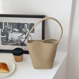 Shoulder Side Bucket Bags Autumn Trends PU Leather Handbags Tote Bags