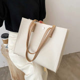 Solid PU Leather Female Tote Bag Summer Handbags