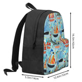 Boats Backpack Men's Zipper Close Bag
