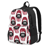 Shu Lips Backpacks Men's and Women's Zipper Close Bag