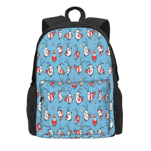 Shy Shrimp Pattern Backpacks Men's Women's Harajuku Backpack