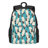 Siamese Cats on Turquoise Backpacks Men's & Women's Vintage Bags