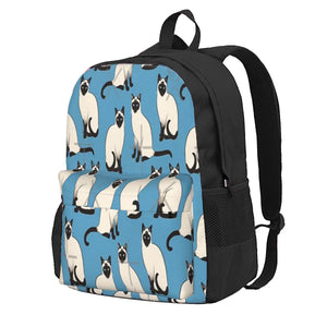 Siamese Cats Print Backpack