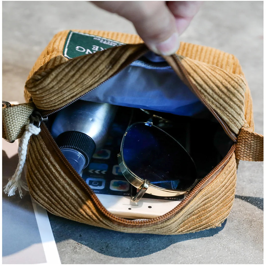 Corduroy High Crossbody Bag Solid Colors Casual Lovely