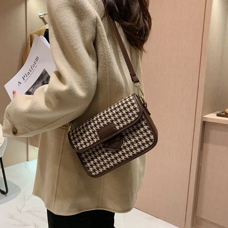 Women's Crossbody Shoulder Bag Square Office Purse