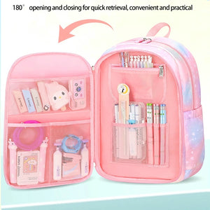 Side-Opening School Bags Waterproof School Backpack For Girls