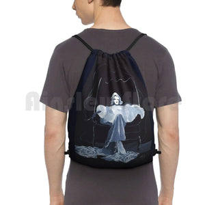 Silent Backpack Drawstring Bag Woman Smoking Art Film Actress
