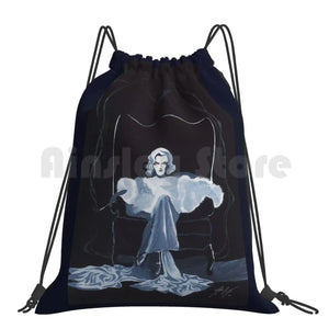 Silent Backpack Drawstring Bag Woman Smoking Art Film Actress