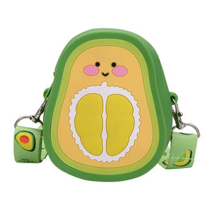 Silicone Avocado Strawberry Crossbody Coin Bag for Kids