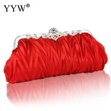 Silk Evening Handbags Cocktail Clutches Chain Dinner Bag