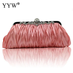 Silk Evening Handbags Cocktail Clutches Chain Dinner Bag