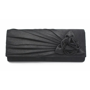 Silk Evening Party Clutch Bag Flower Chain Small Shoulder Handbags