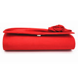 Silk Evening Party Clutch Bag Flower Chain Small Shoulder Handbags