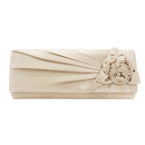 Silk Evening Party Clutch Bag Flower Chain Small Shoulder Handbags