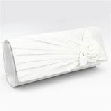 Silk Evening Party Clutch Bag Flower Chain Small Shoulder Handbags