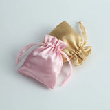 Silk Satin Storage Drawstring Bag Jewelry Pouch Gift Pouches