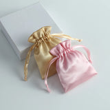 Silk Satin Storage Drawstring Bag Jewelry Pouch Gift Pouches