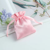 Silk Satin Storage Drawstring Bag Jewelry Pouch Gift Pouches