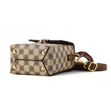 Silk Scarf Decorated Women's Crossbody Shoulder Bag