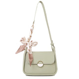 Contrast Crossbody Bag Silk Scarf Handheld One Shoulder Bag