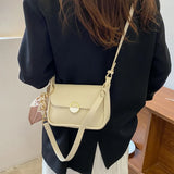 Contrast Crossbody Bag Silk Scarf Handheld One Shoulder Bag