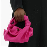 Silk Texture Shoulder Bag Satchel Handbag For Lady