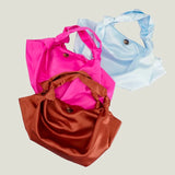 Silk Texture Shoulder Bag Satchel Handbag For Lady
