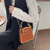 Retro Chain Small Square Silk Scarf Shoulder Bag
