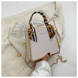 Retro Chain Small Square Silk Scarf Shoulder Bag