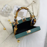 Retro Chain Small Square Silk Scarf Shoulder Bag