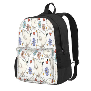 Silkie Chicken Pattern Backpacks Men's & Women's Bag