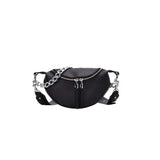Silver Chain Crossbody Bags PU Leather Shoulder Messenger Handbags