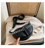 Silver Chain Crossbody Bags For Women Shoulder Messenger Handbags