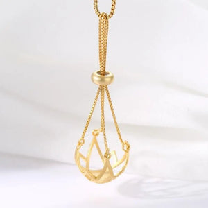 925 Silver Stone Bead Holder Cage Pendant Necklace Accessories