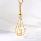 925 Silver Stone Bead Holder Cage Pendant Necklace Accessories