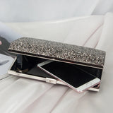 Silver Crossbody Bag Evening Purse Clutch Party Diamond Handbags for Women