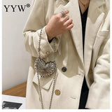 Silver Sling Handbag Crossbody Bag Mini Evening Bags Clutch Wallet Prom Purse