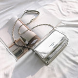 Silver Chain Shoulder Bag for Women Summer Crossbody Bags